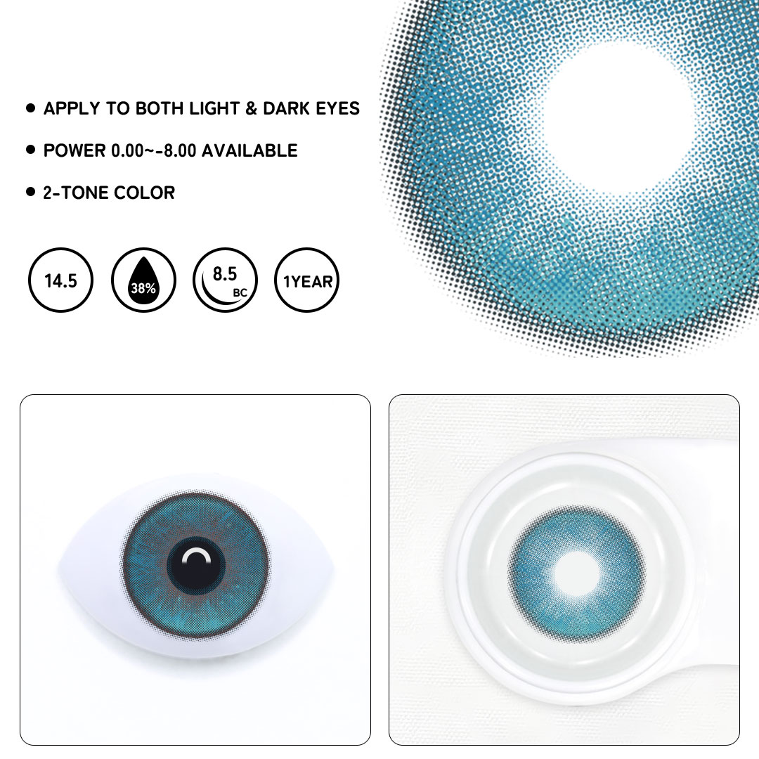 Snowis Blue Colored Contact Lenses