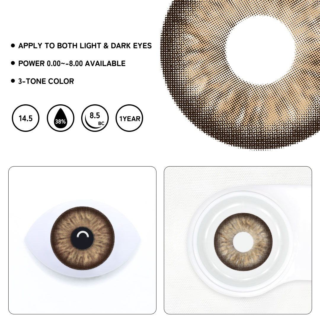 Verdana Brown Colored Contact Lenses