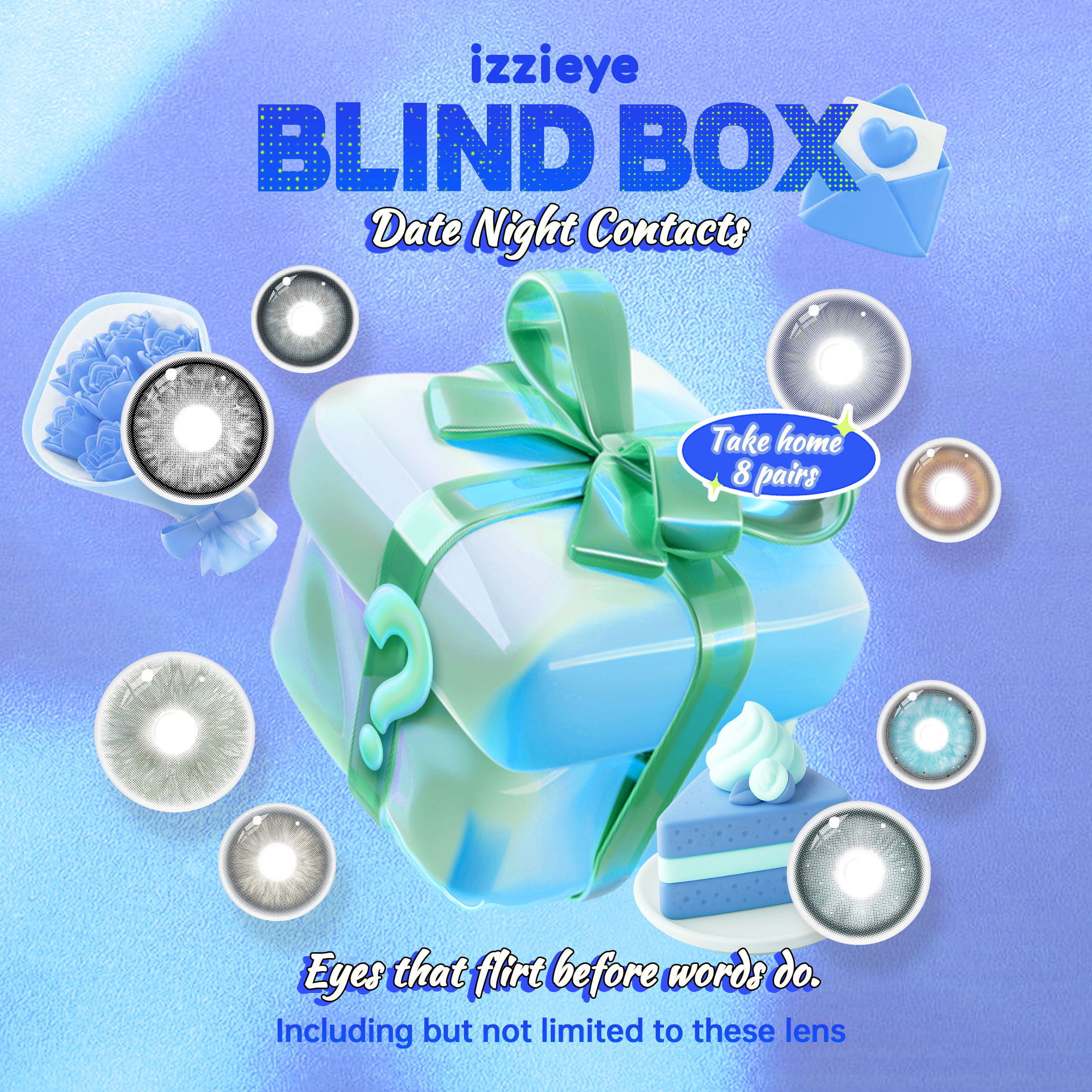 Dates Night Contacts Blind Box | 8 Pairs,1 Year