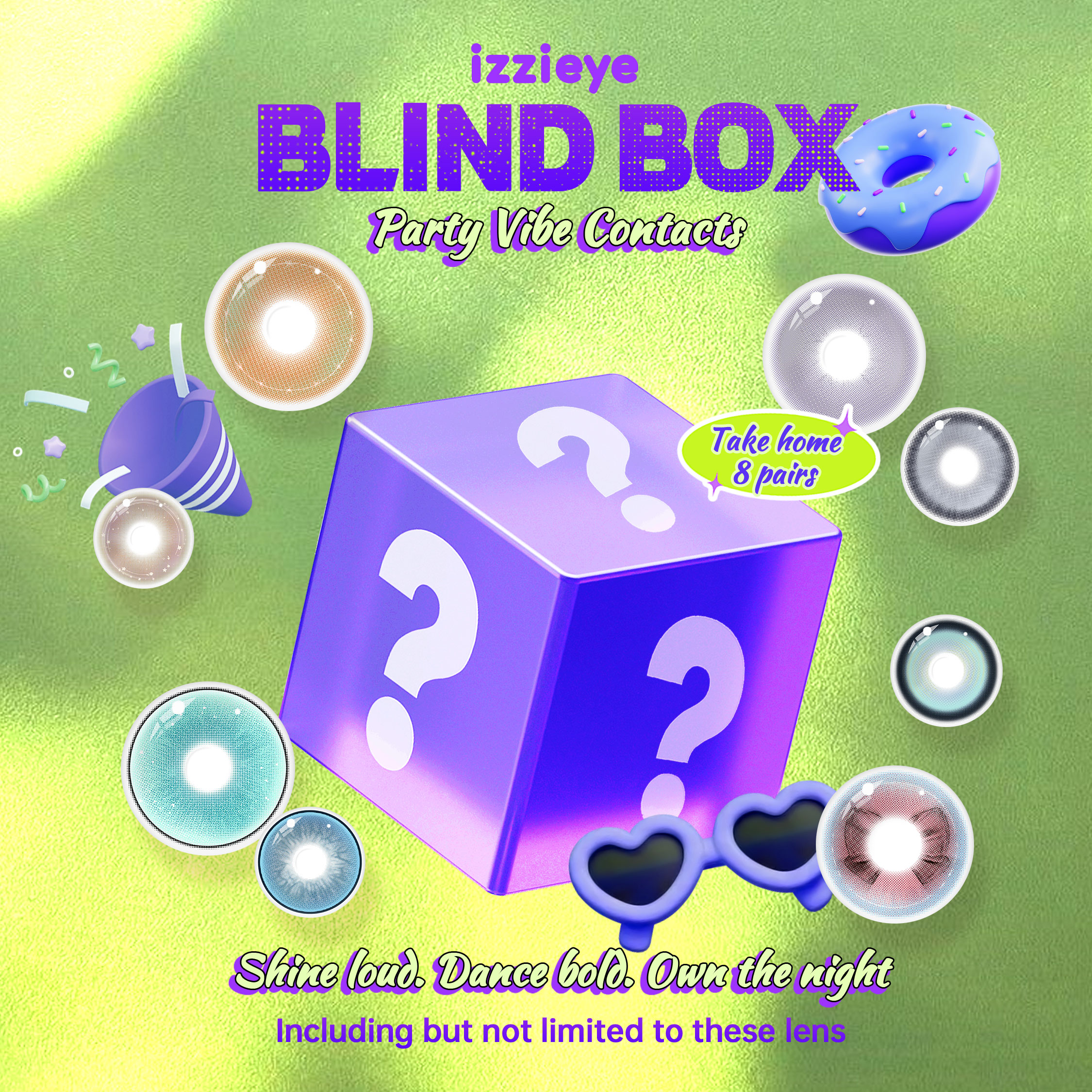 Party Vibe Contacts Blind Box | 8 Pairs,1 Year