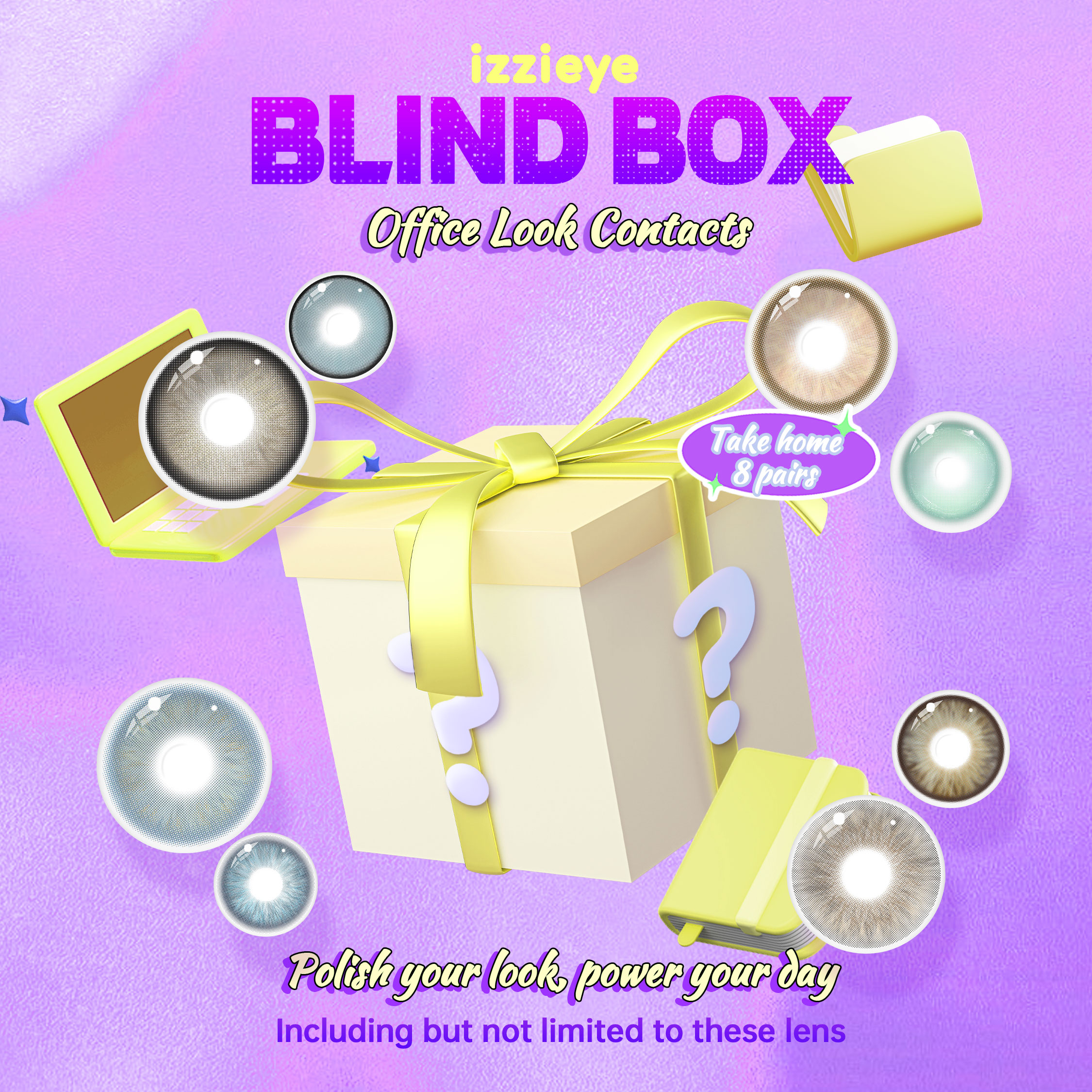 Office Look CONTACTS BLIND BOX | 8 Pairs,1 Year