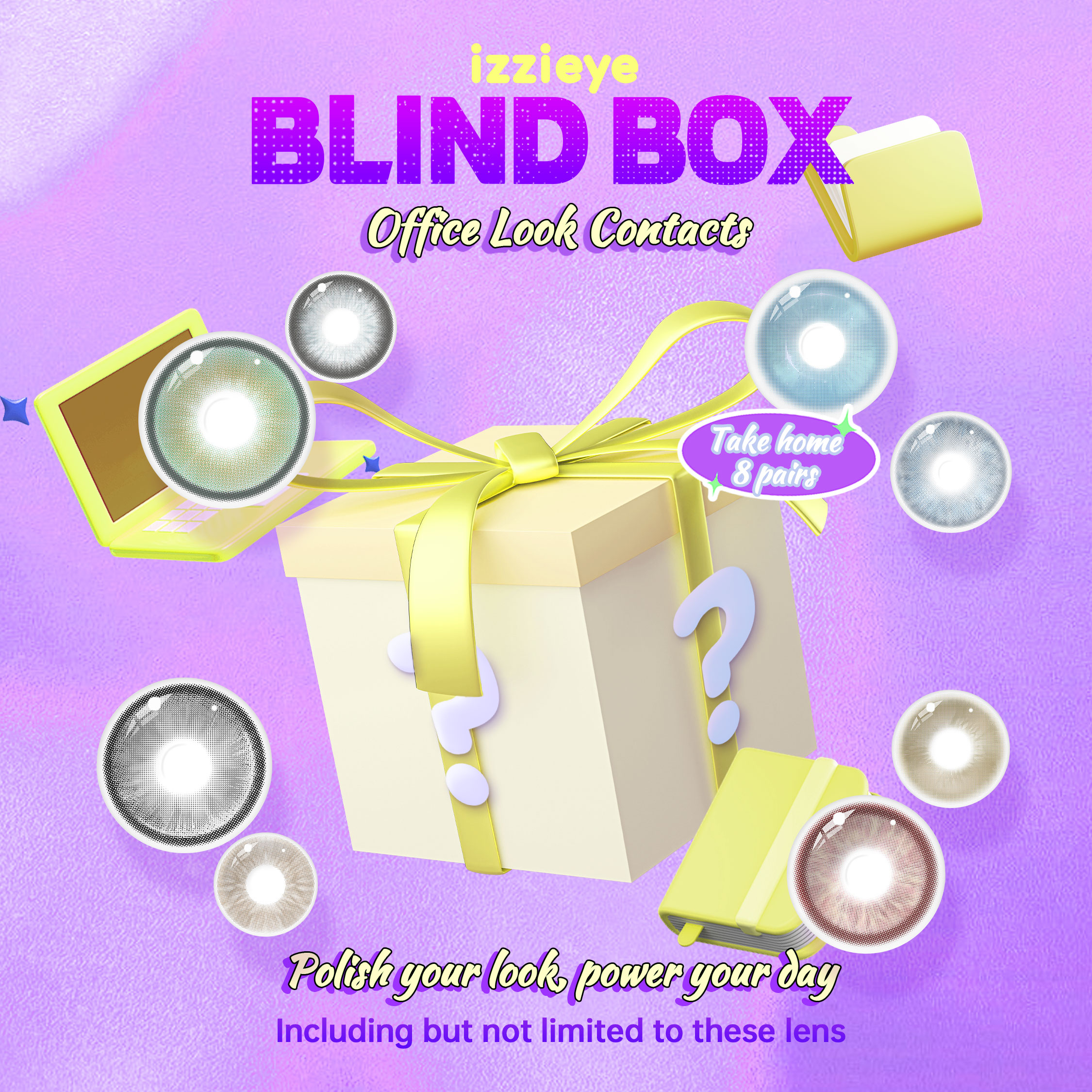 Office Look CONTACTS BLIND BOX | 8 Pairs,1 Year