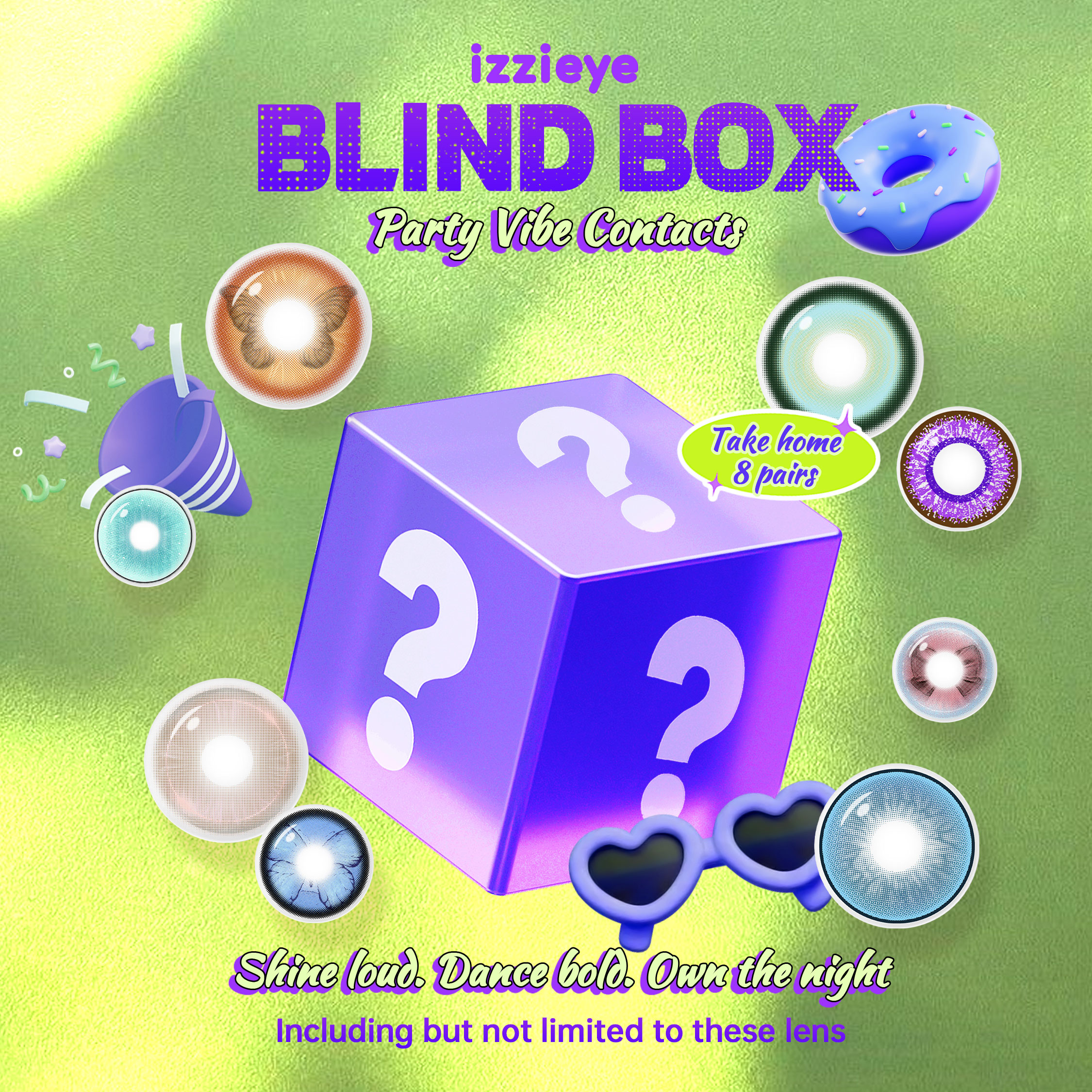 Party Vibe Contacts Blind Box | 8 Pairs,1 Year