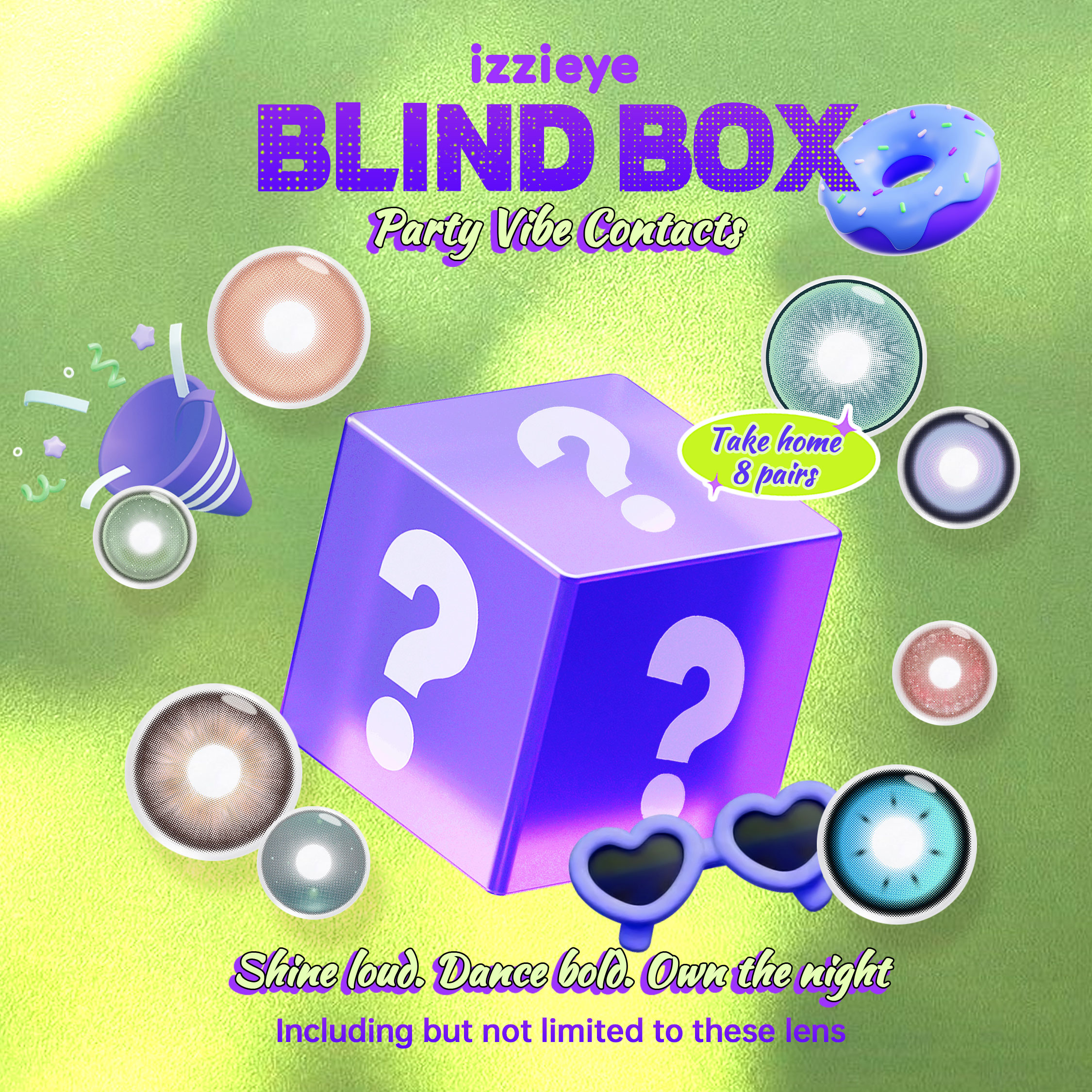 Party Vibe Contacts Blind Box | 8 Pairs,1 Year