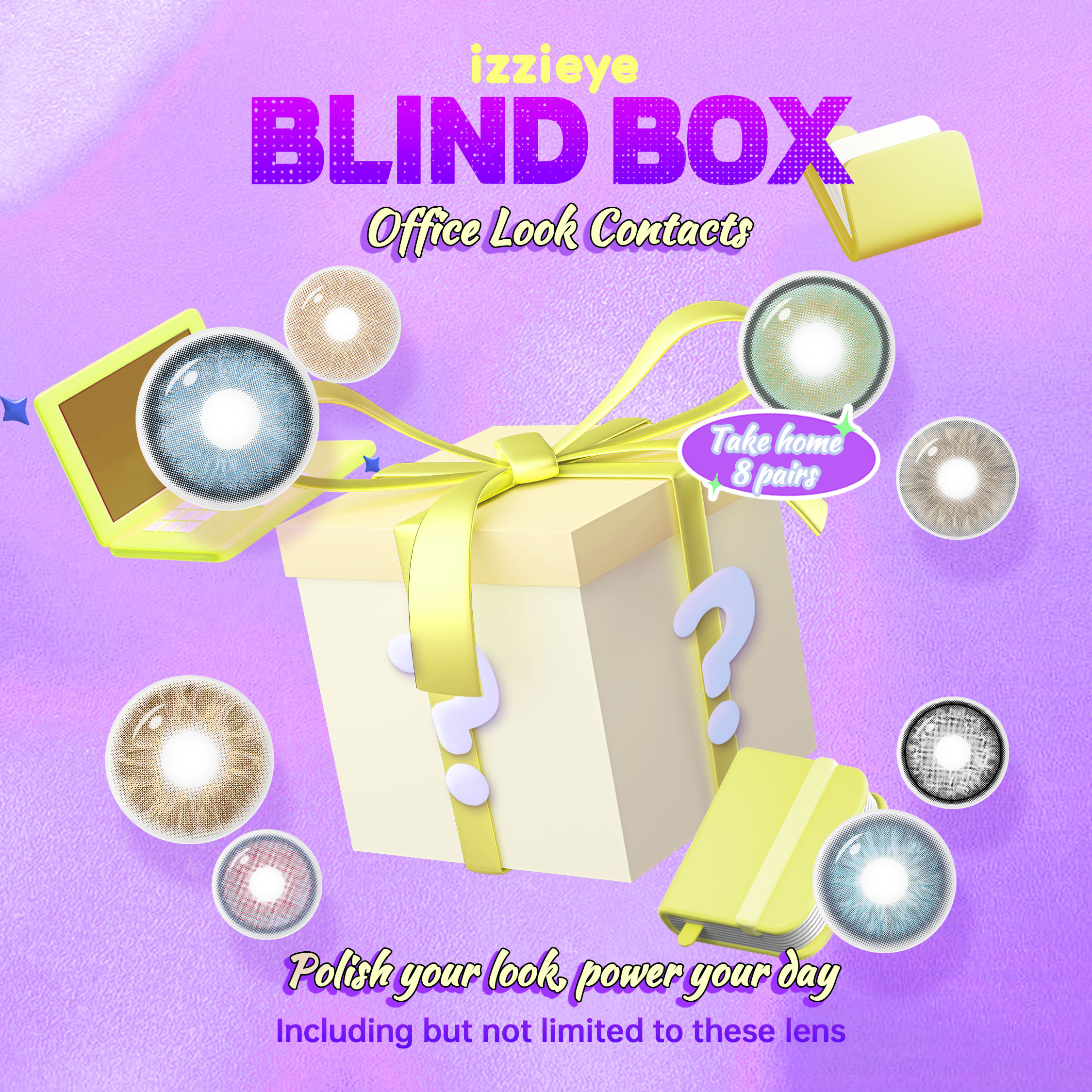 Office Look CONTACTS BLIND BOX | 8 Pairs,1 Year