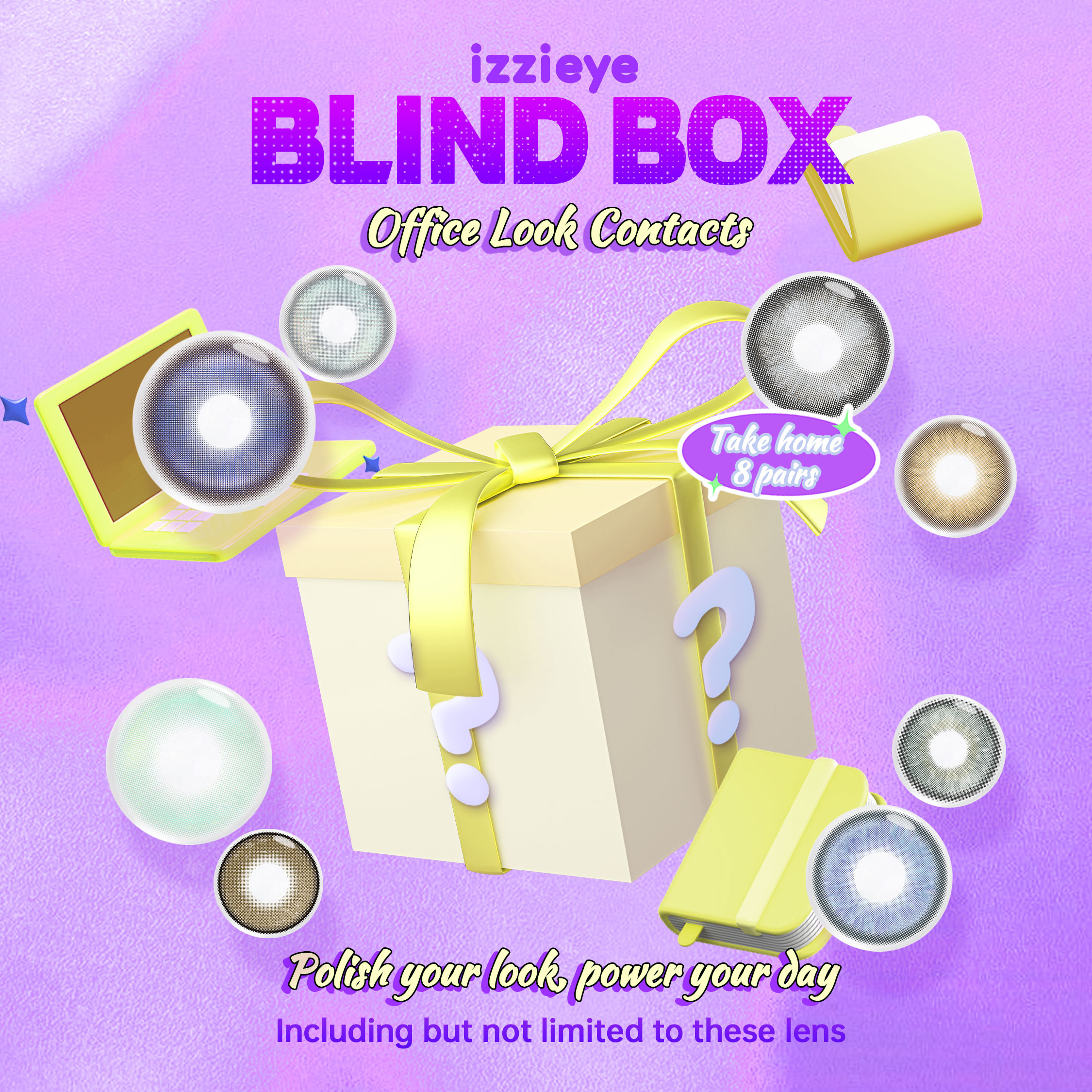 Office Look CONTACTS BLIND BOX | 8 Pairs,1 Year