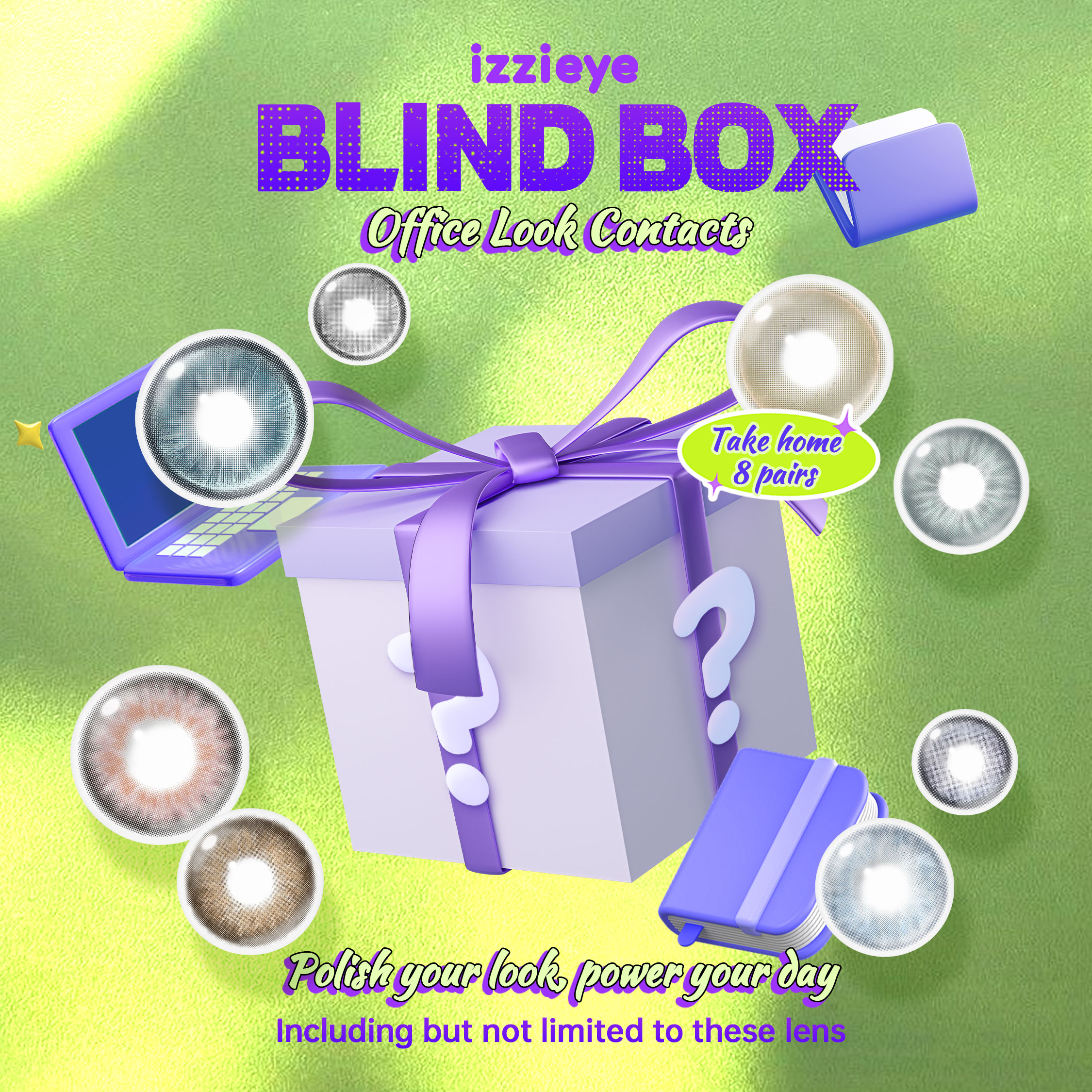 Office Look CONTACTS BLIND BOX | 8 Pairs,1 Year