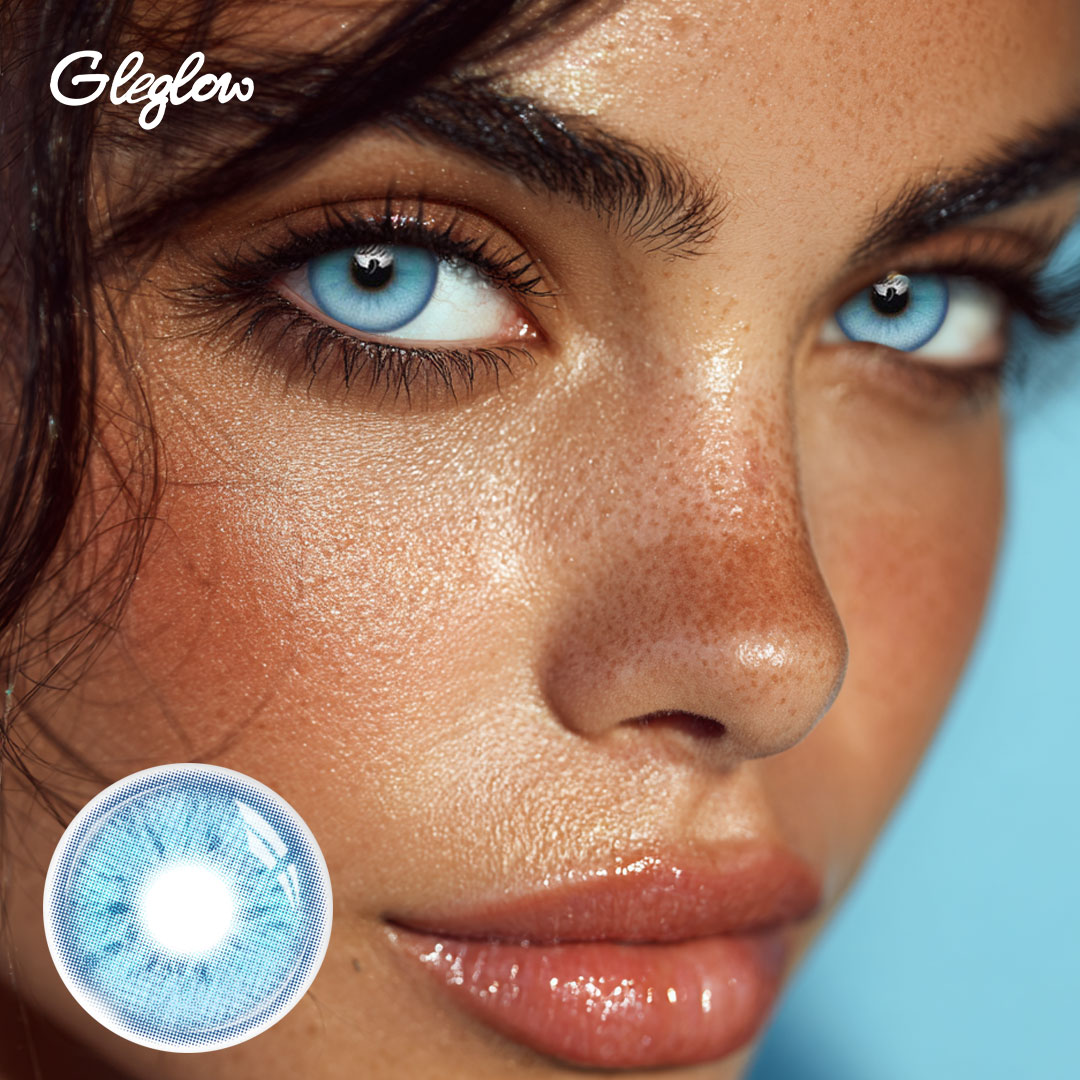 Ether Glow Blue - 6-month，2 lenses Colored Contacts - Gleglow