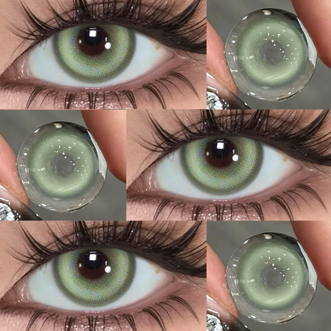 Kaesa Green - 1 Year, 2 lenses Colored Contacts - Gleglow