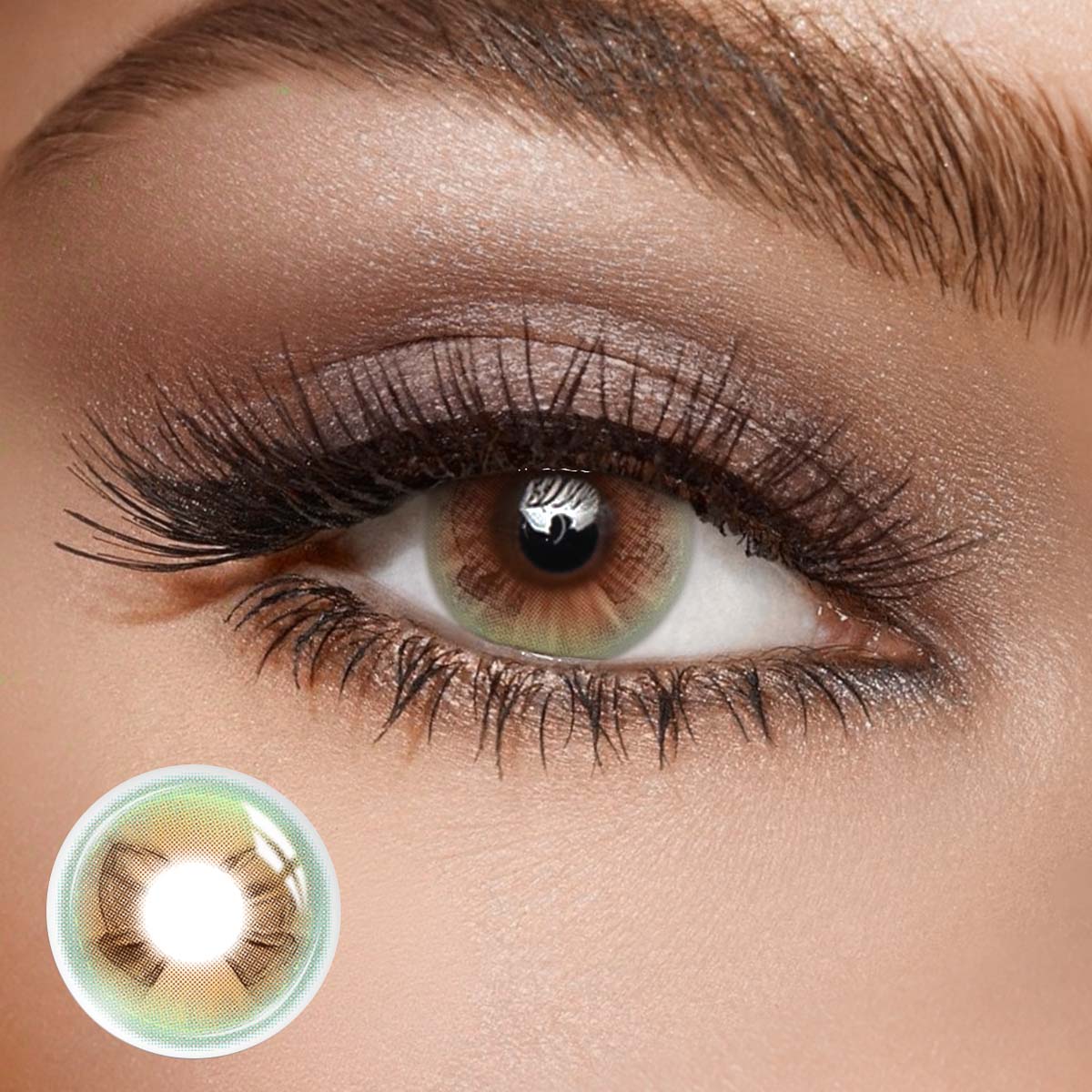 Dreamy Bow Brown - 1 Year, 2 lenses Colored Contacts - Gleglow