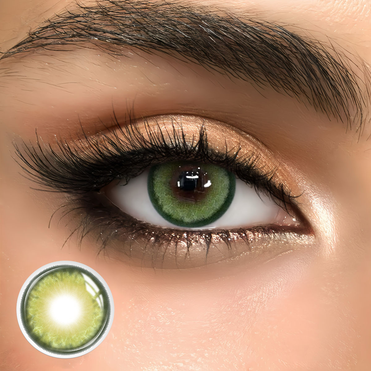 Elix Green - 1 Year, 2 lenses Colored Contacts - Gleglow