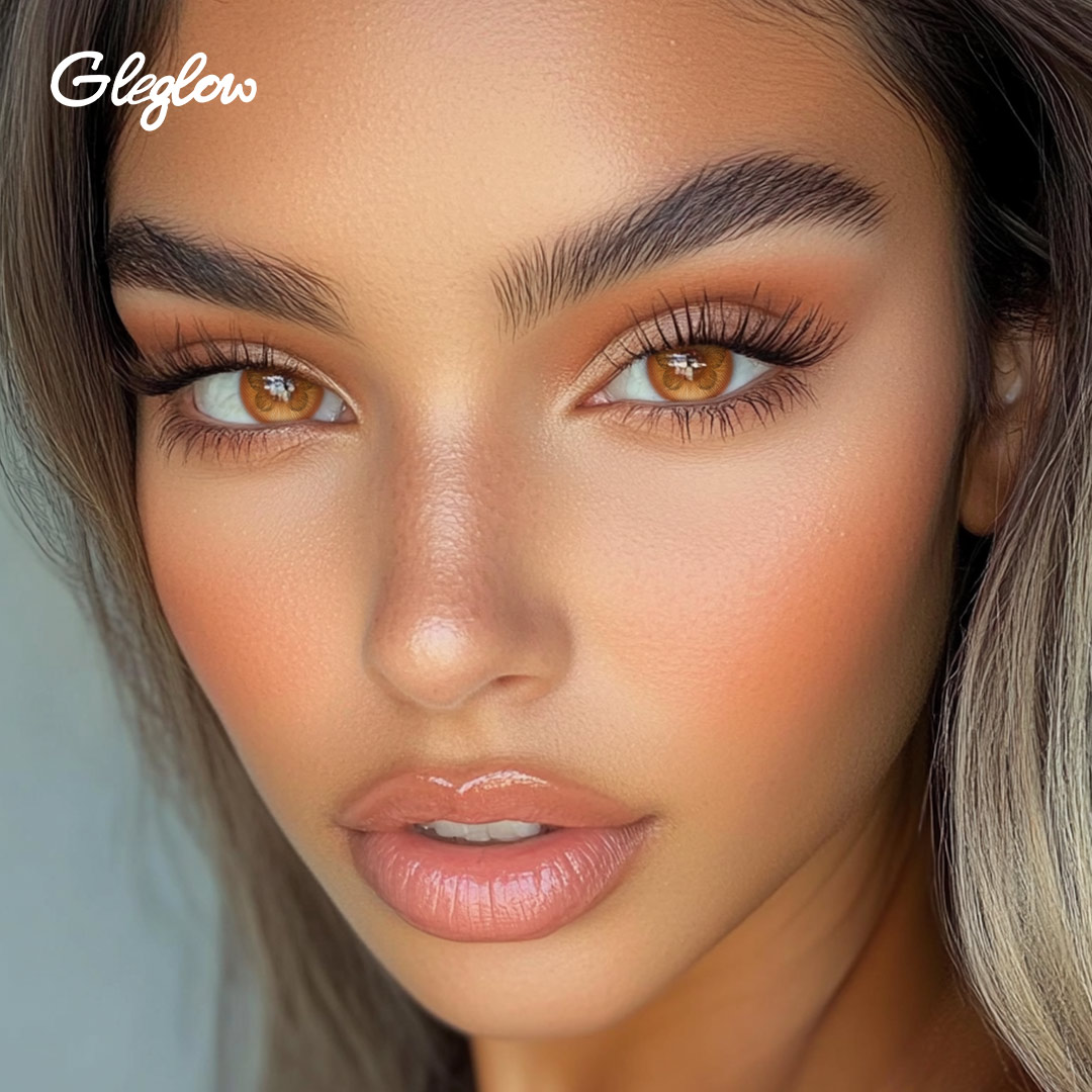 Fluttery Brown - 6-month，2 lenses Colored Contacts - Gleglow