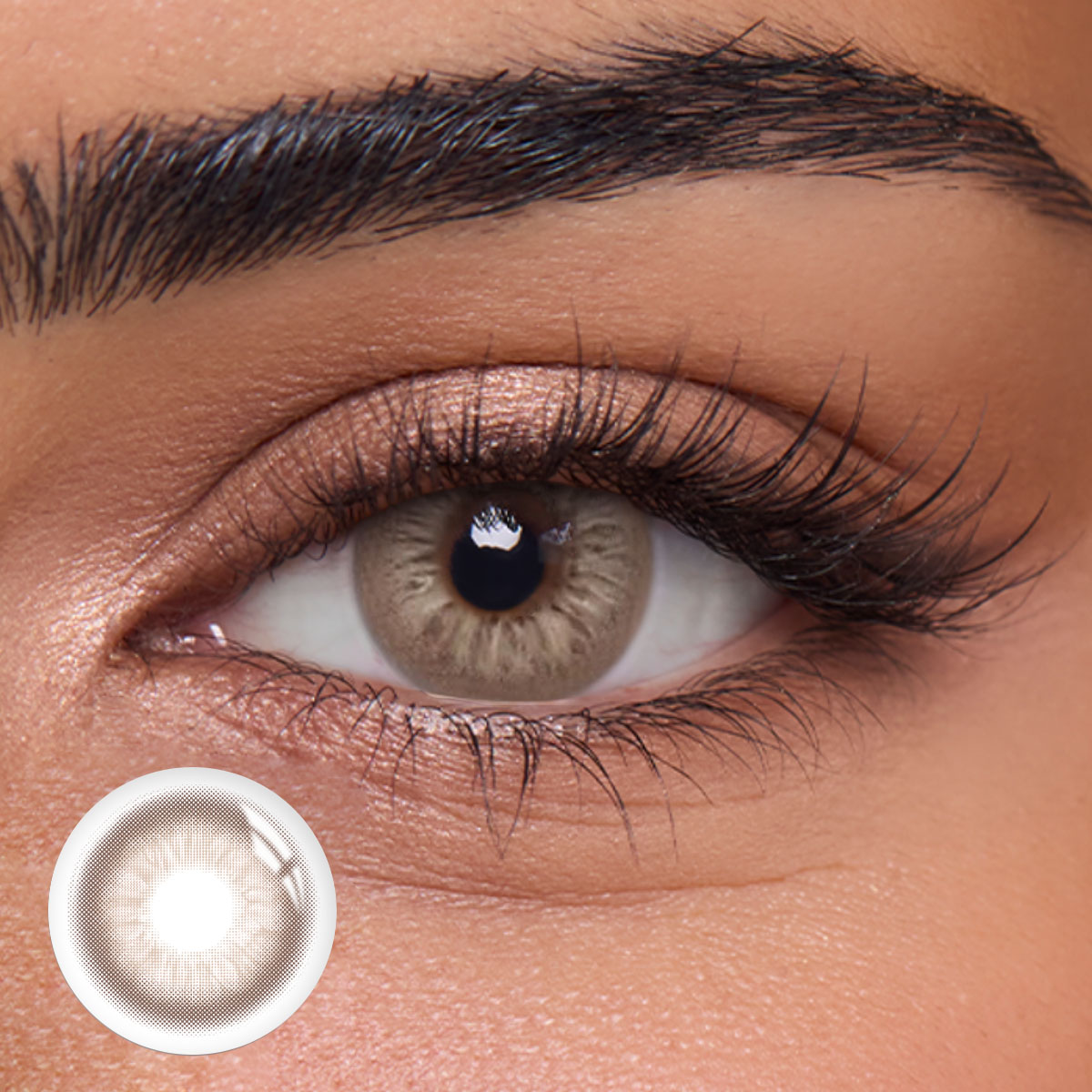 Glacier Brown - 1 Year, 2 lenses Colored Contacts - Gleglow