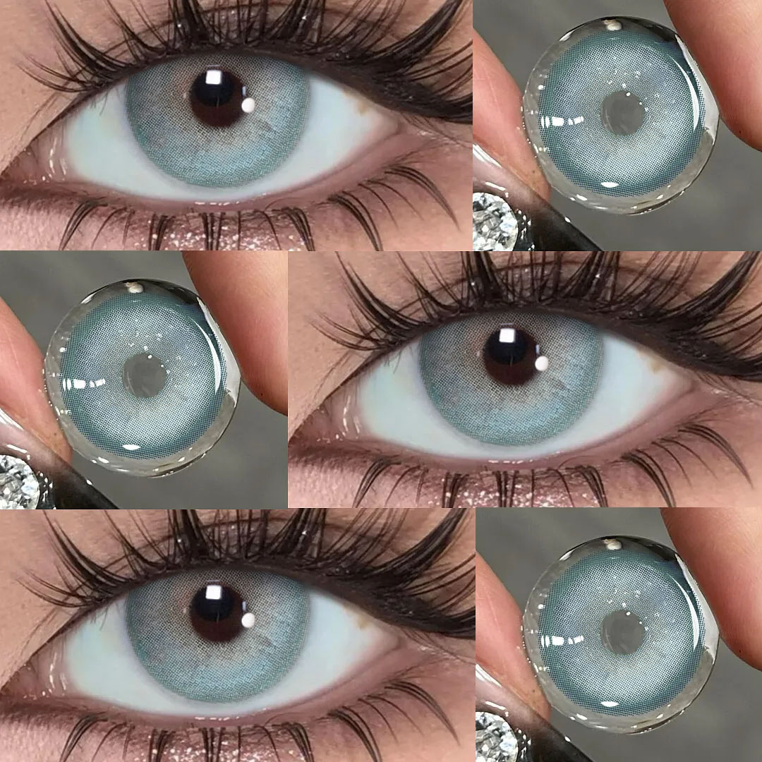 Jurel Blue - 1 Year, 2 lenses Colored Contacts - Gleglow
