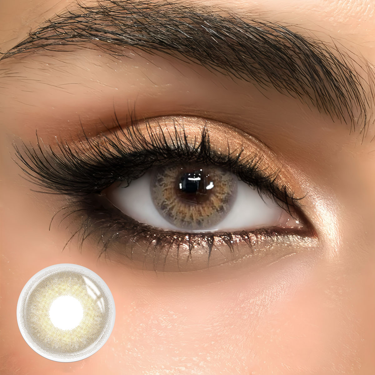 Cookie Brown - 1 Year, 2 lenses Colored Contacts - Gleglow