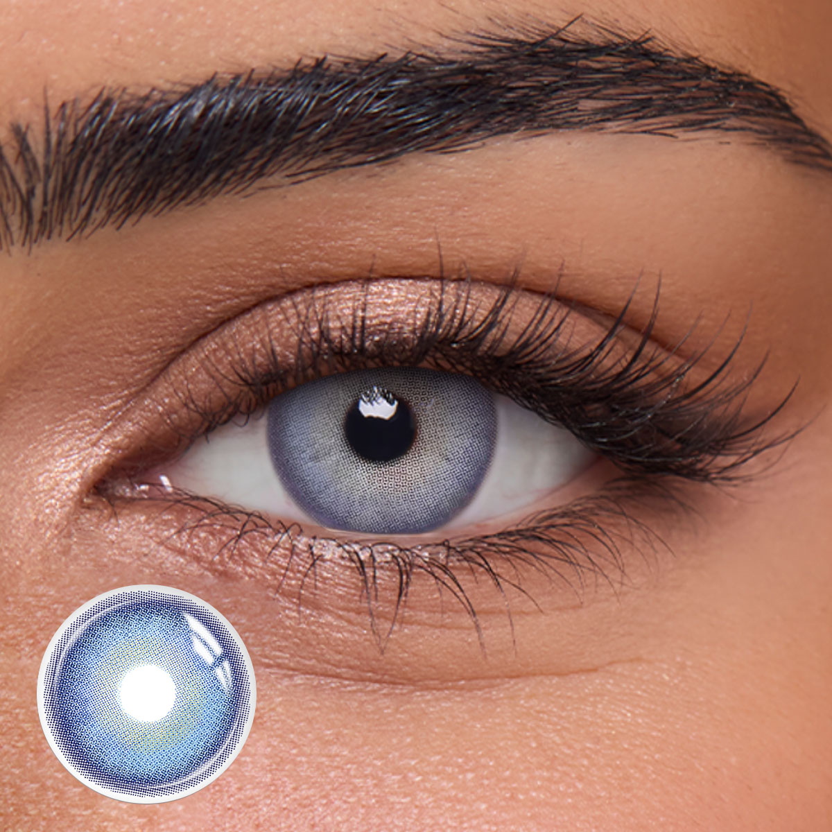 Jurel Dark Blue - 1 Year, 2 lenses Colored Contacts - Gleglow