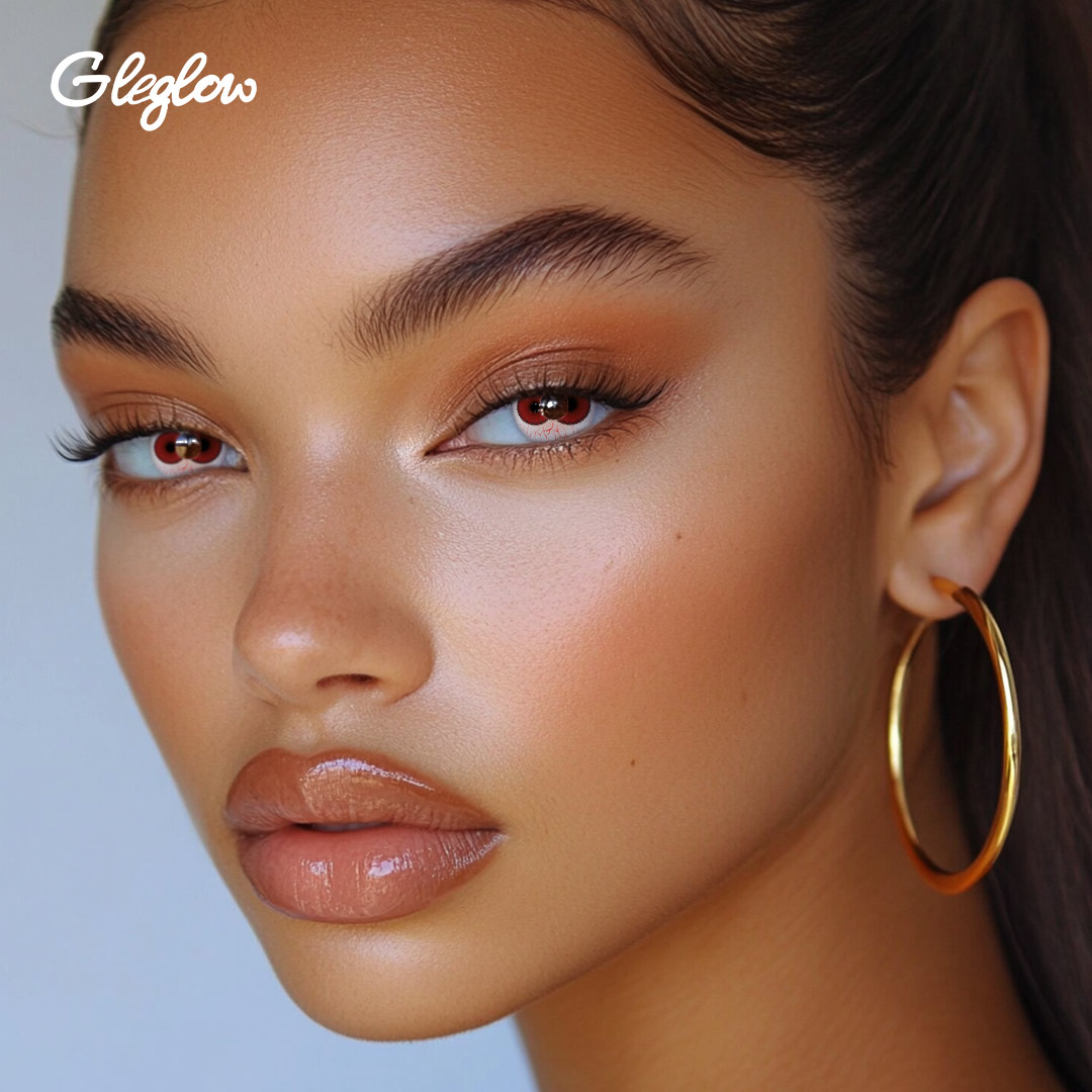 Dual Ember Red - 1 Year, 2 lenses Colored Contacts - Gleglow