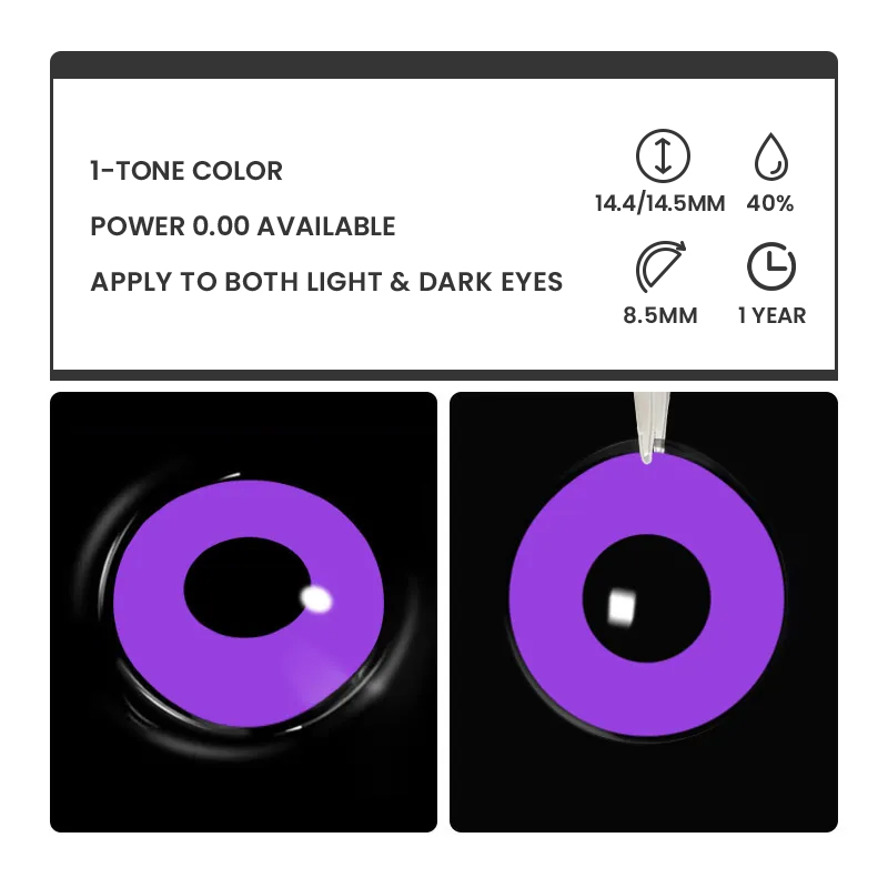 Blank Purple - 1 Year, 2 lenses