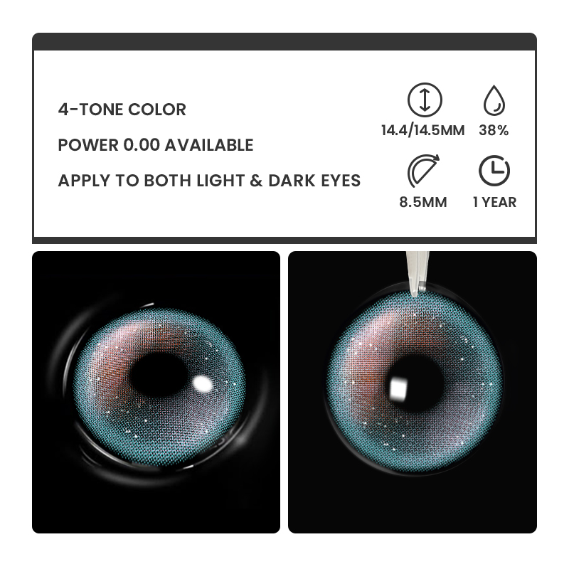 Infyne Blue-Pink - 1 Year, 2 lenses Colored Contacts - Gleglow