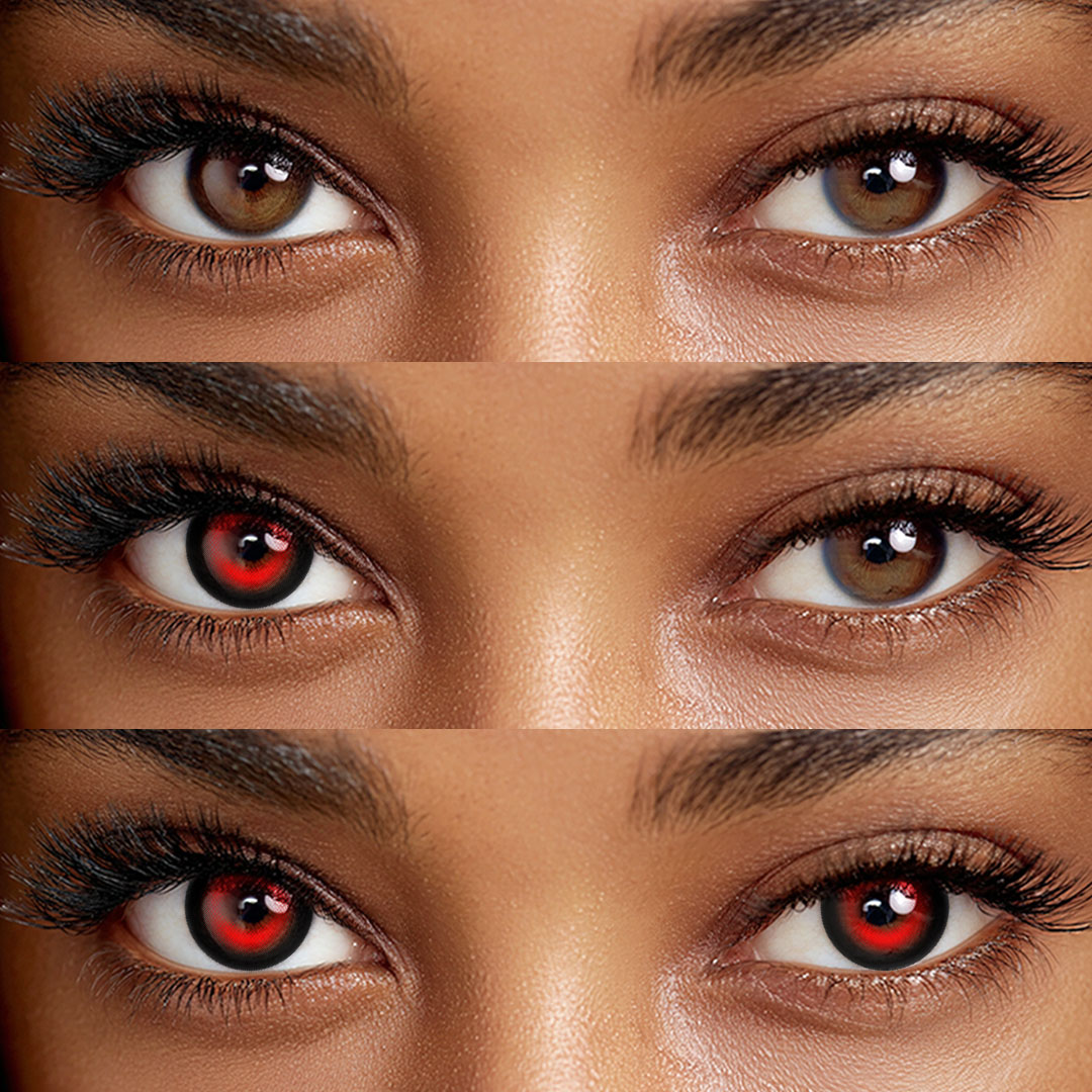 Ciree Red - 1 Year, 2 lenses Colored Contacts - Gleglow