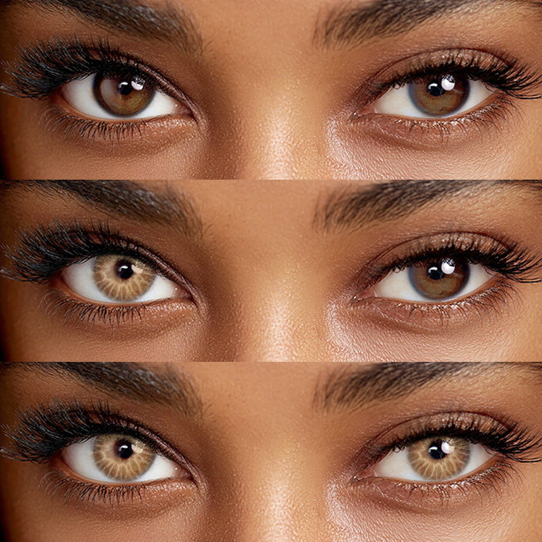 Pollen Brown - 1 Year, 2 lenses Colored Contacts - Gleglow