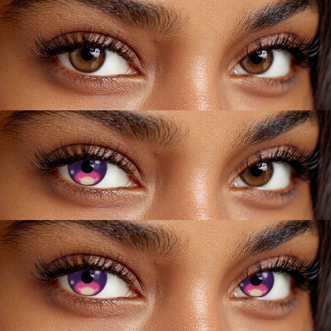 Sweetwave Purple - 1 Year, 2 lenses Colored Contacts - Gleglow