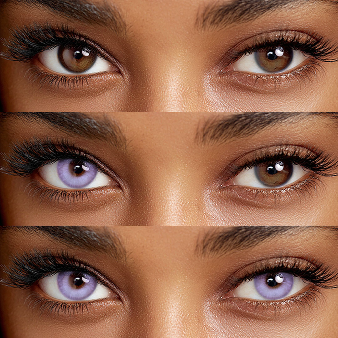 Auren Purple - 1 Year, 2 lenses Colored Contacts - Gleglow