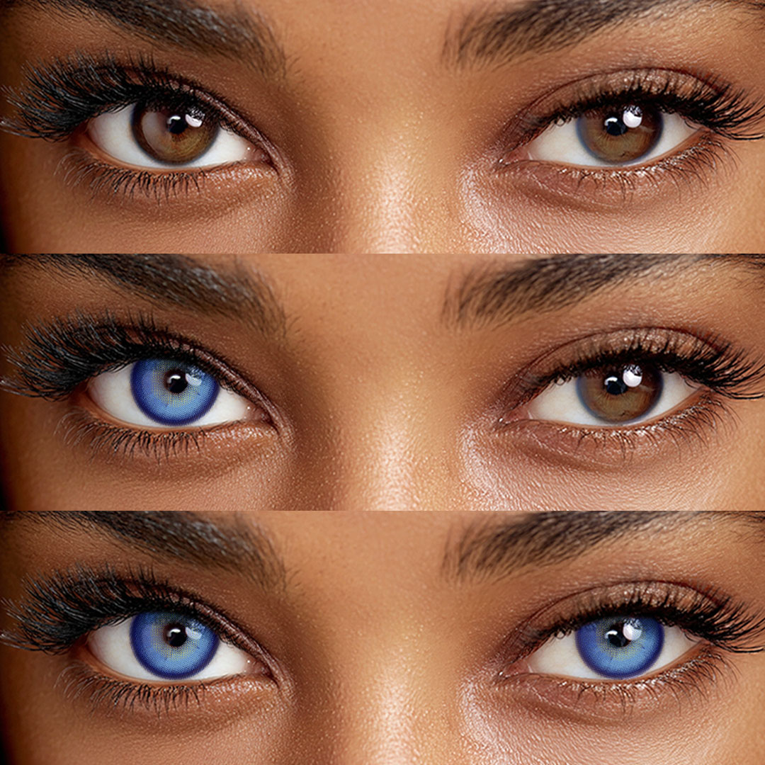 Jurel Dark Blue - 1 Year, 2 lenses Colored Contacts - Gleglow