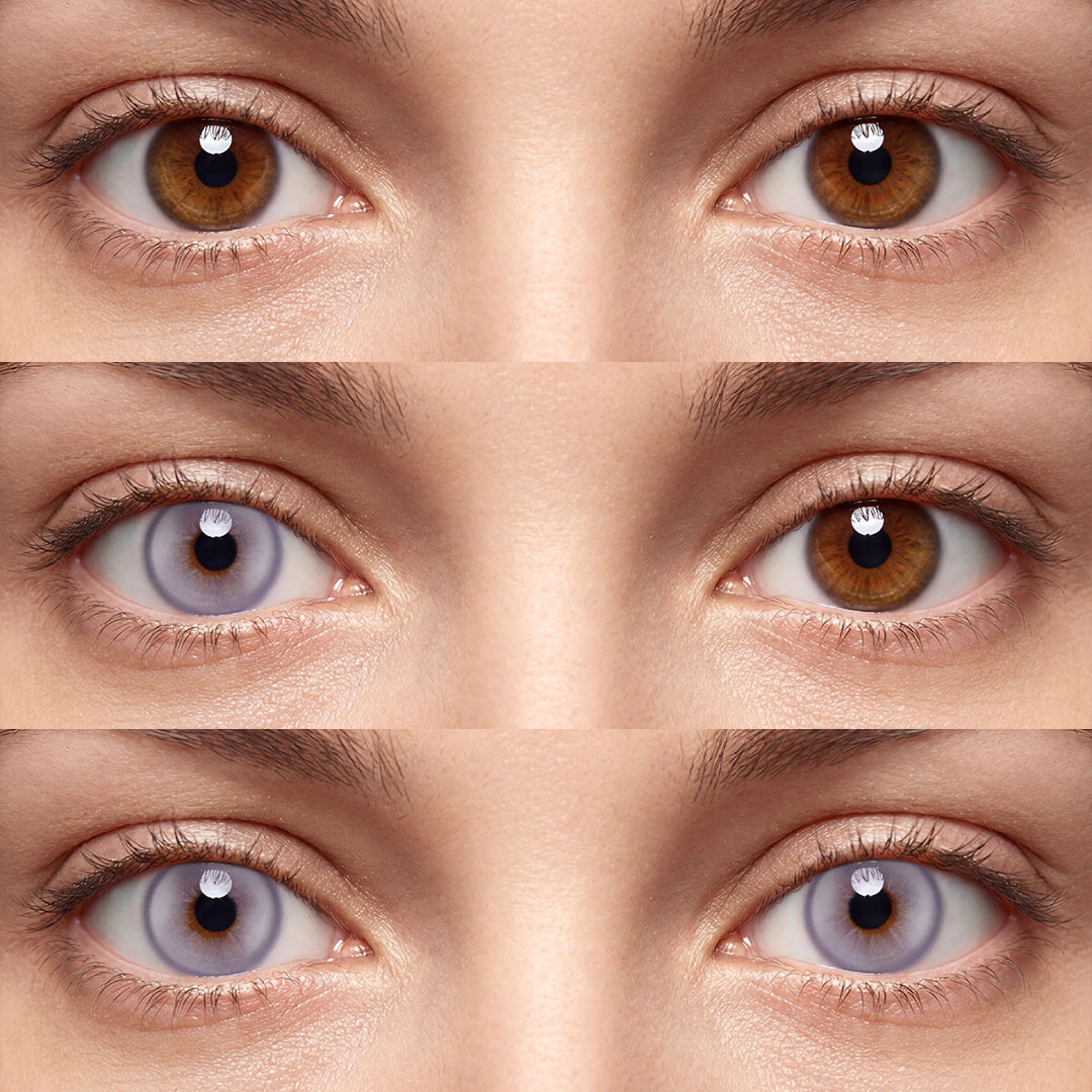 Silver Drizzle Purple - 1 Year, 2 lenses