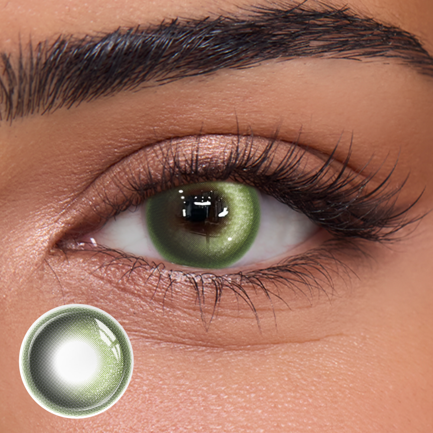Glister Green - 1 Year, 2 lenses Colored Contacts - Gleglow