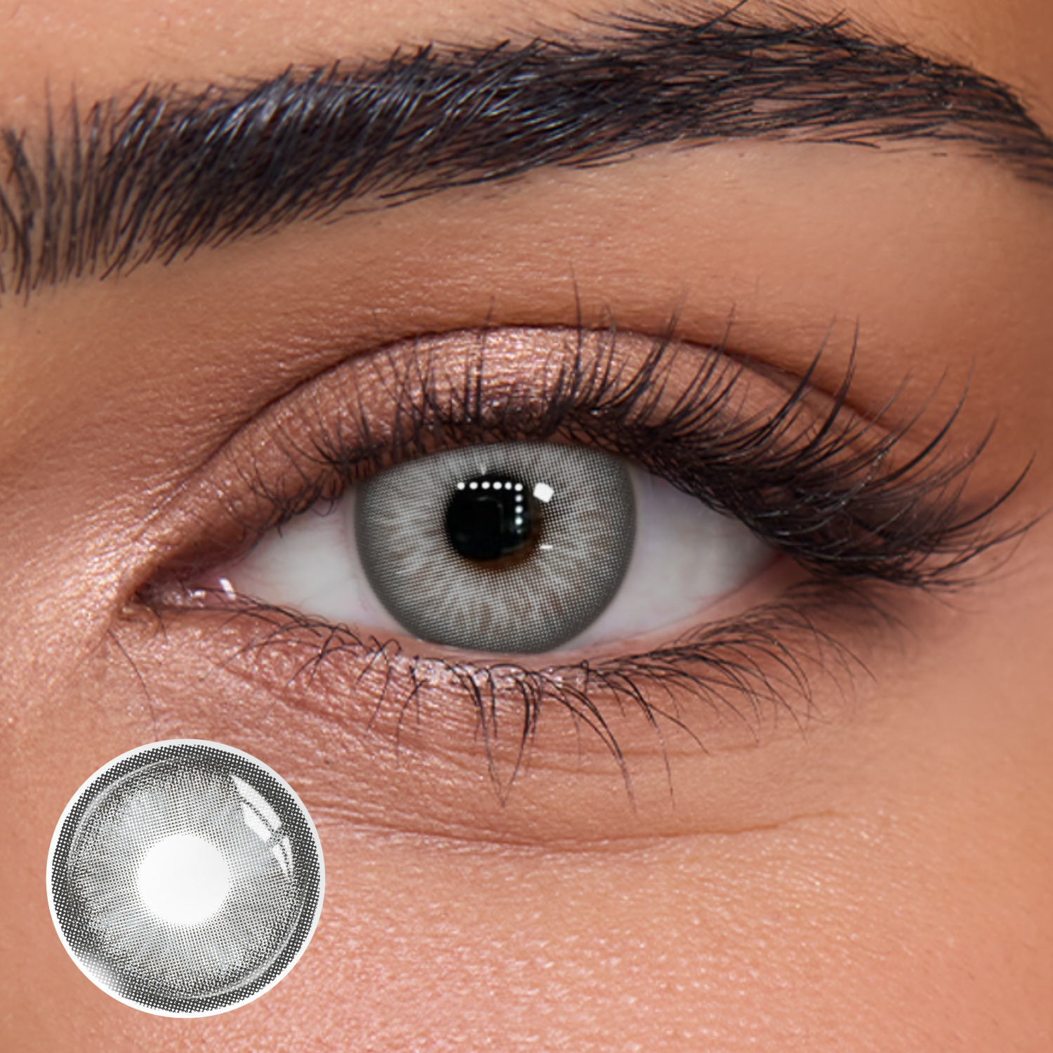 Dusk Grey - monthly, 2 lenses Colored Contacts - Gleglow