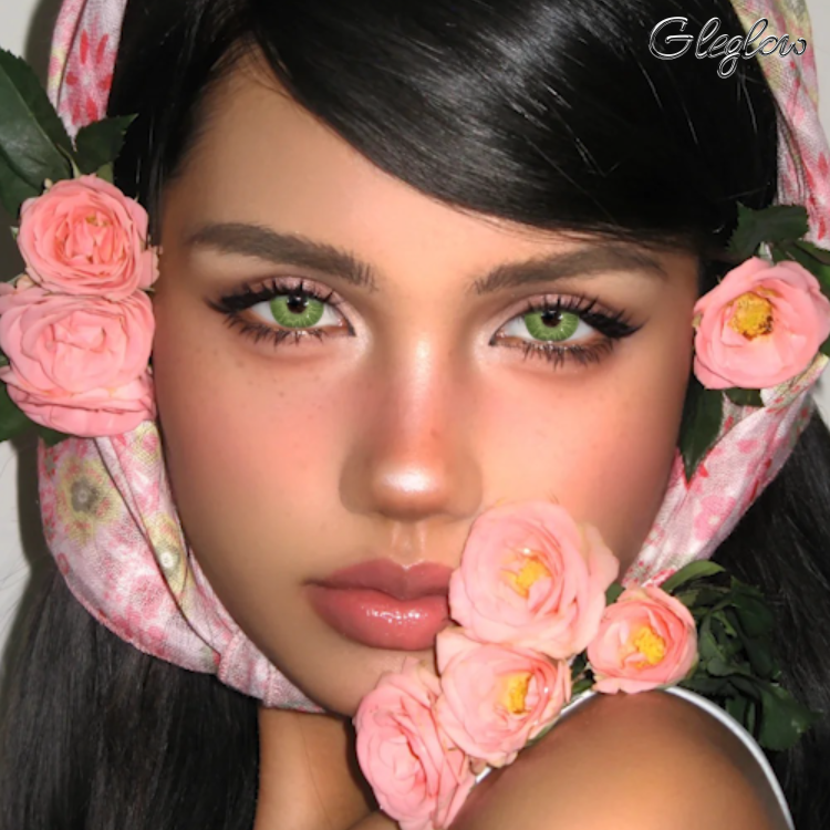 Elf Iris Green - 1 Year, 2 lenses Colored Contacts - Gleglow