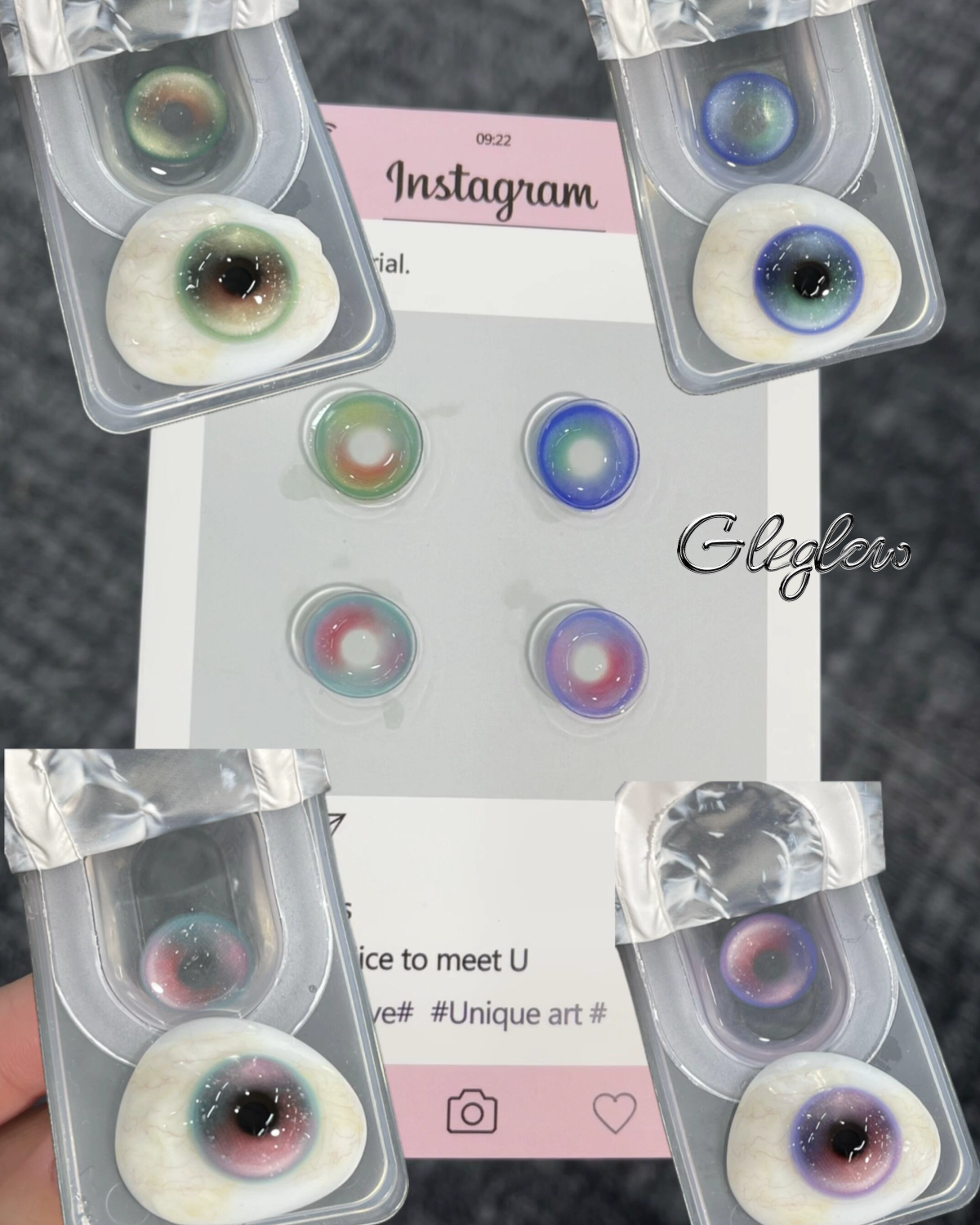 Infyne Blue - 1 Year, 2 lenses Colored Contacts - Gleglow