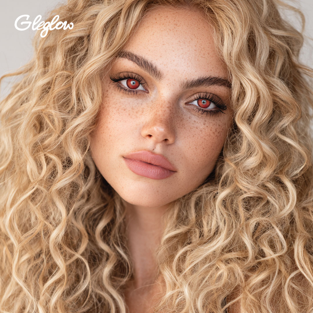 Dioren Red - 1 Year, 2 lenses Colored Contacts - Gleglow