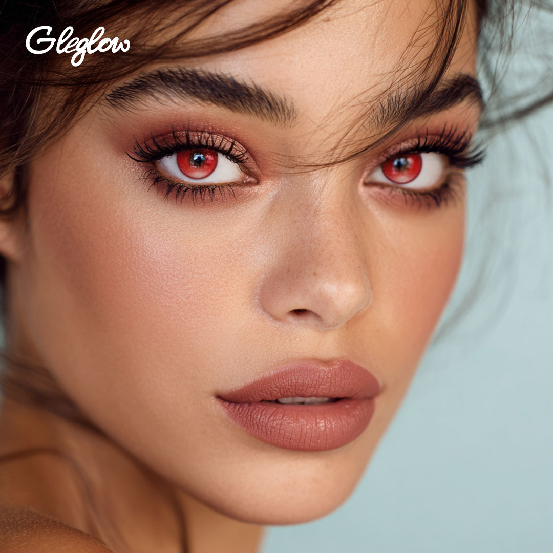 Titan Red - 1 Year, 2 lenses Colored Contacts - Gleglow