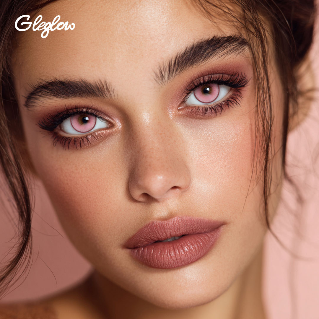 Aeon Pink - 1 Year, 2 lenses Colored Contacts - Gleglow