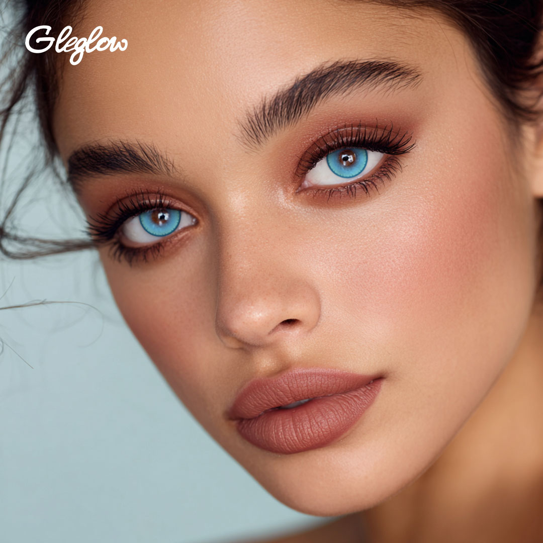 Aeon Blue - 6-month，2 lenses Colored Contacts - Gleglow