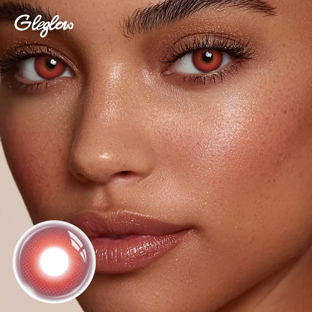 Lapis Red - 1 Year, 2 lenses Colored Contacts - Gleglow