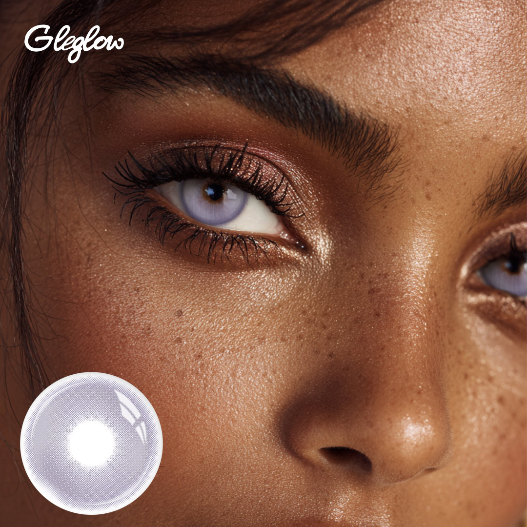 Silver Drizzle Purple - 6-month，2 lenses Colored Contacts - Gleglow