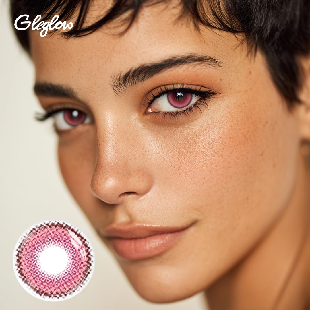 Merlot Pink - monthly, 2 lenses Colored Contacts - Gleglow