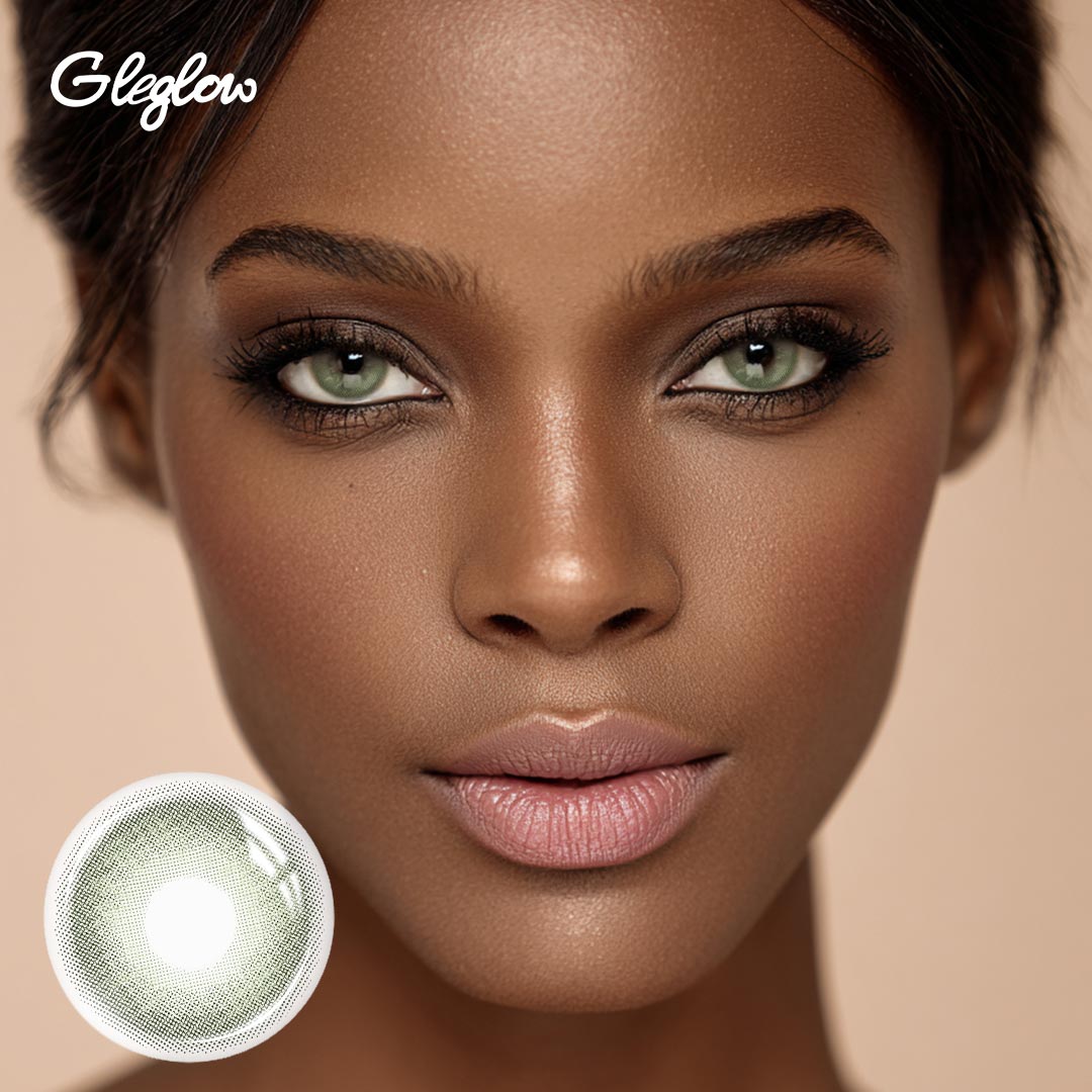 Flax Green - 1 Year, 2 lenses Colored Contacts - Gleglow