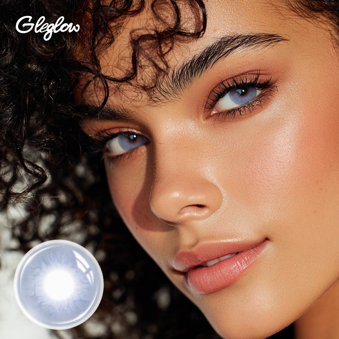 Voira Blue - 1 Year, 2 lenses Colored Contacts - Gleglow