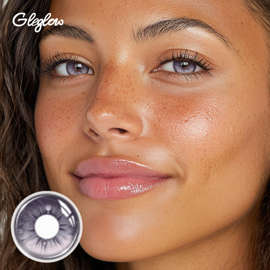 Perli Purple - 1 Year, 2 lenses Colored Contacts - Gleglow