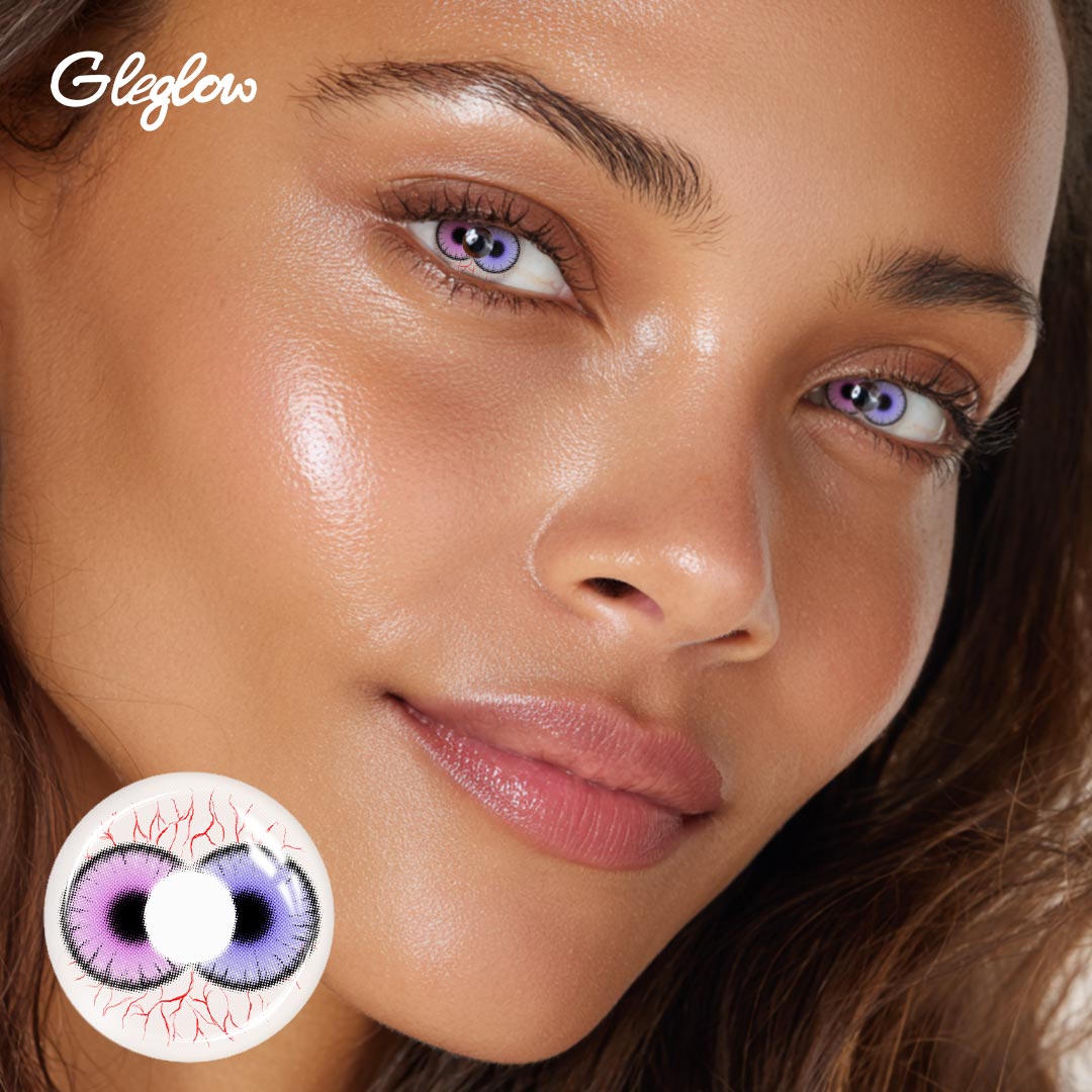 Lilac Purple - 1 Year, 2 lenses Colored Contacts - Gleglow