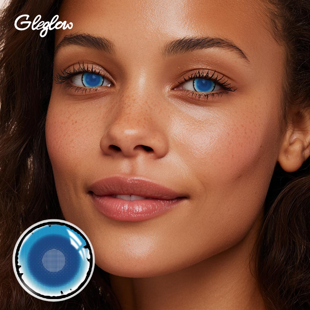 Lichen Blue - 1 Year, 2 lenses Colored Contacts - Gleglow