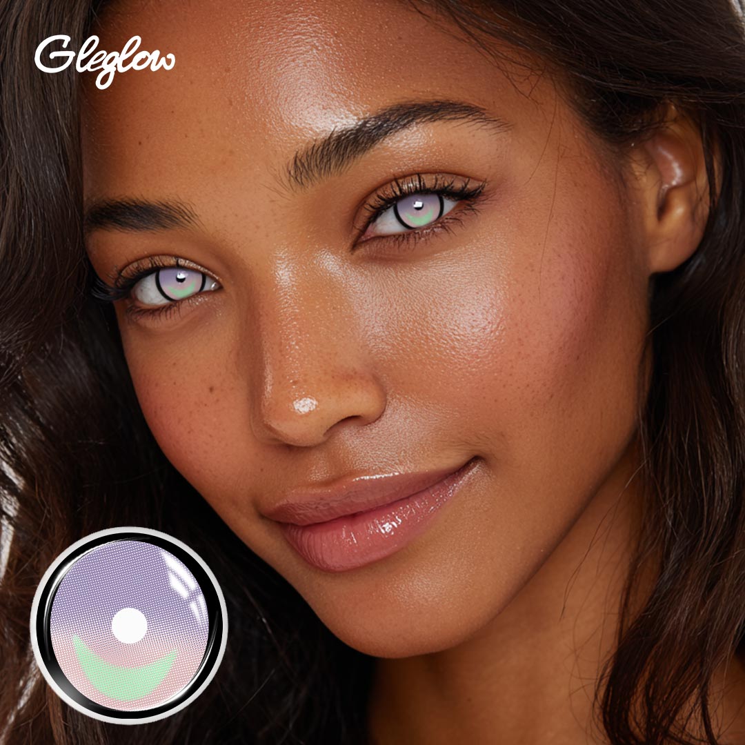 Deergnon Purple - 1 Year, 2 lenses Colored Contacts - Gleglow