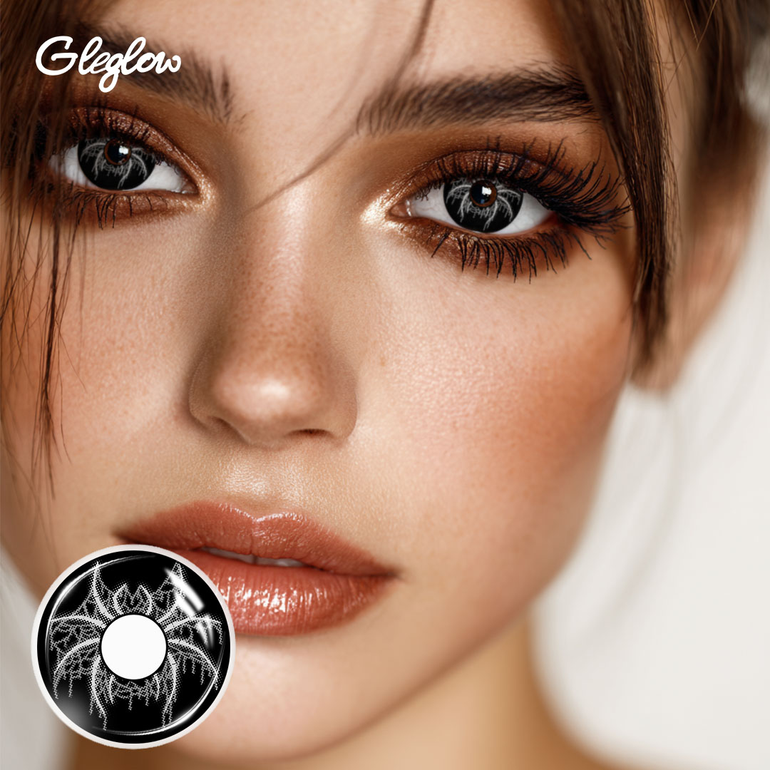 Vexel Black - 1 Year, 2 lenses Colored Contacts - Gleglow