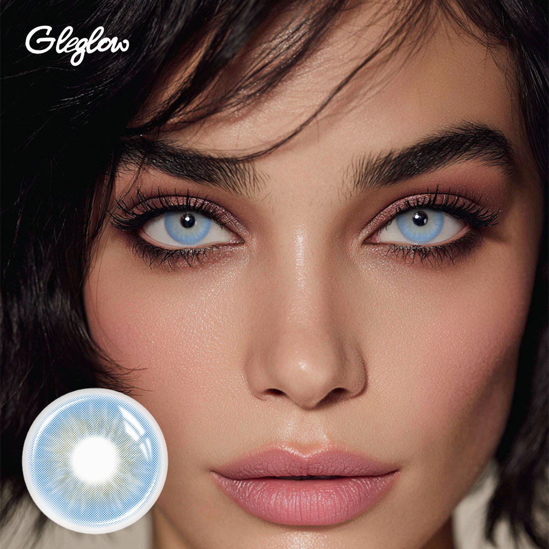 Moeli Blue - 1 Year, 2 lenses Colored Contacts - Gleglow