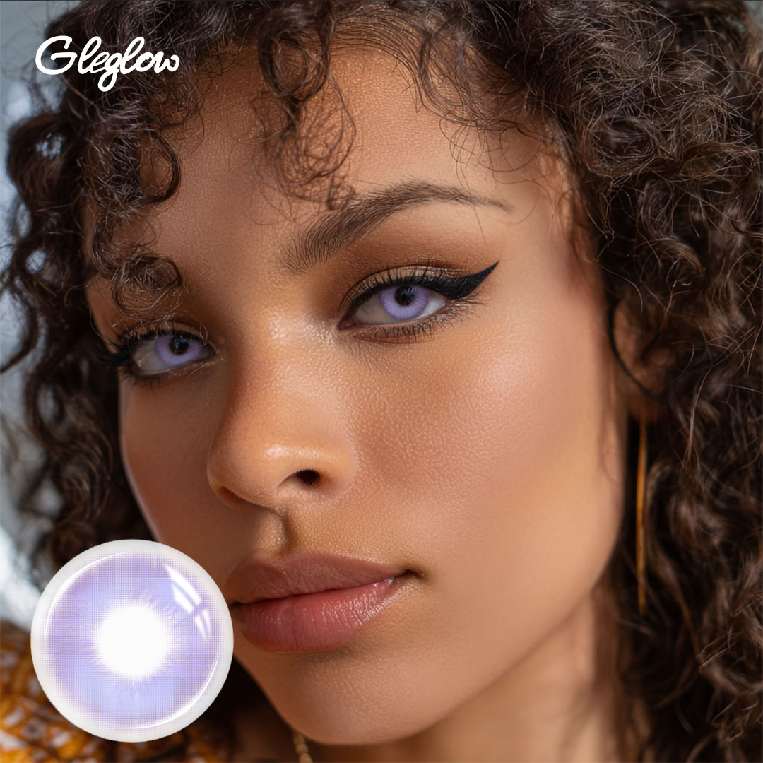 Auren Purple - 1 Year, 2 lenses Colored Contacts - Gleglow