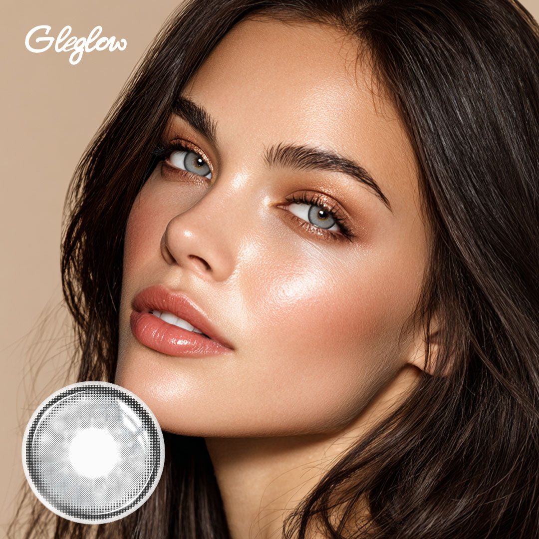 Ivy Grey - 1 Year, 2 lenses Colored Contacts - Gleglow